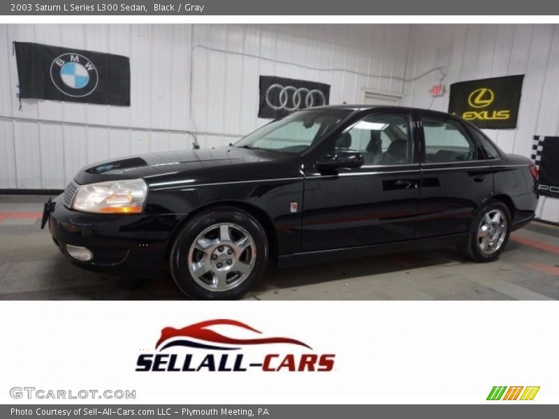 Black / Gray 2003 Saturn L Series L300 Sedan