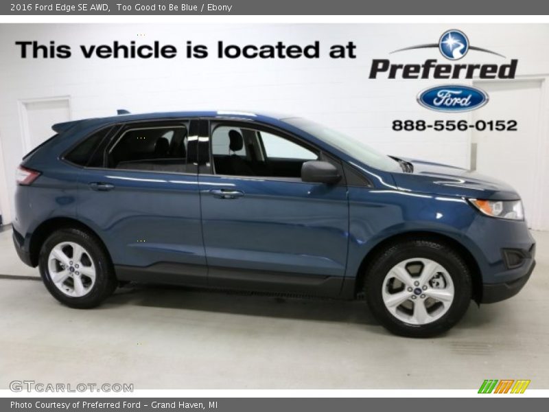 Too Good to Be Blue / Ebony 2016 Ford Edge SE AWD