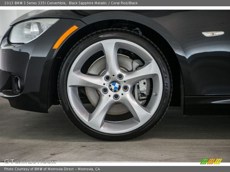 Black Sapphire Metallic / Coral Red/Black 2013 BMW 3 Series 335i Convertible