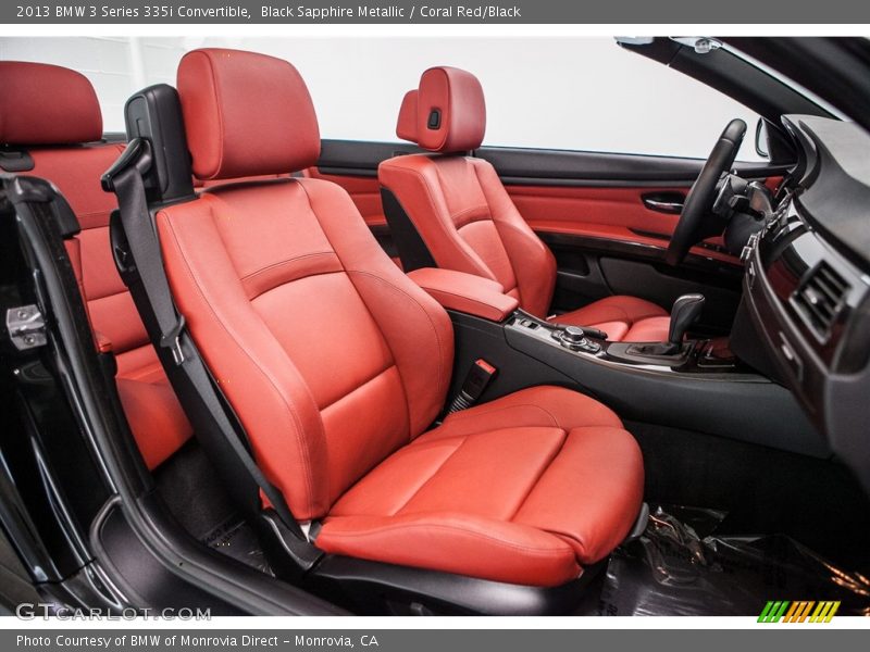 Black Sapphire Metallic / Coral Red/Black 2013 BMW 3 Series 335i Convertible