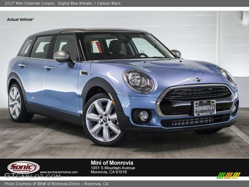 Digital Blue Metallic / Carbon Black 2017 Mini Clubman Cooper