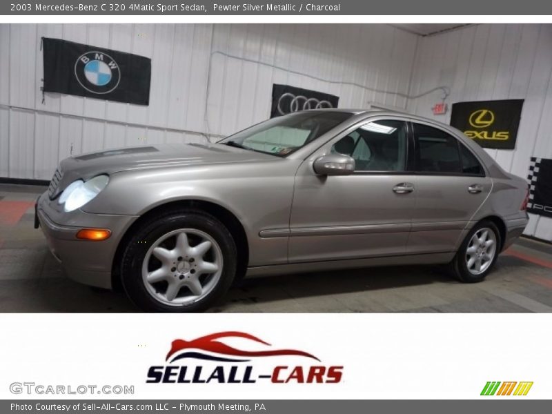 Pewter Silver Metallic / Charcoal 2003 Mercedes-Benz C 320 4Matic Sport Sedan