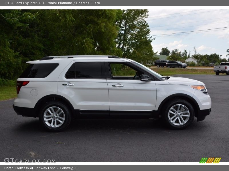 White Platinum / Charcoal Black 2014 Ford Explorer XLT