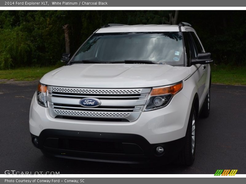 White Platinum / Charcoal Black 2014 Ford Explorer XLT