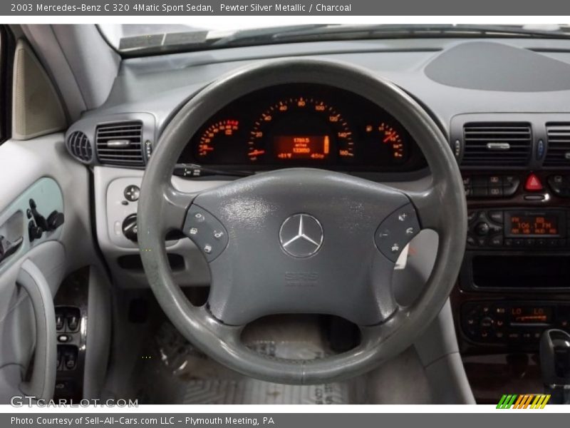 Pewter Silver Metallic / Charcoal 2003 Mercedes-Benz C 320 4Matic Sport Sedan