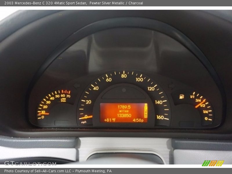 Pewter Silver Metallic / Charcoal 2003 Mercedes-Benz C 320 4Matic Sport Sedan