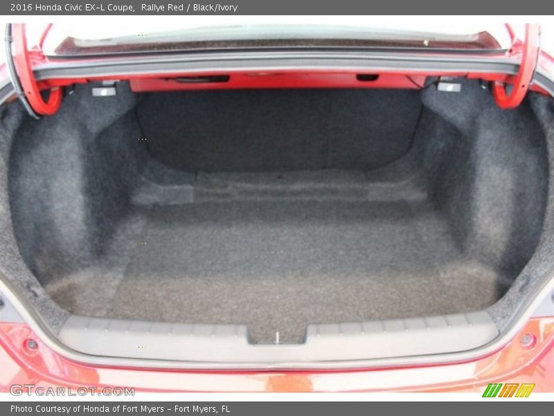 Rallye Red / Black/Ivory 2016 Honda Civic EX-L Coupe