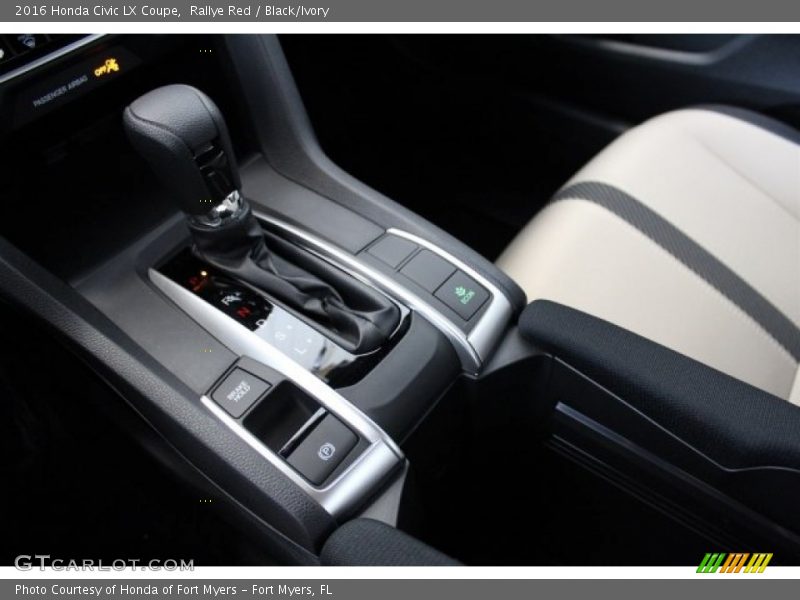 Rallye Red / Black/Ivory 2016 Honda Civic LX Coupe