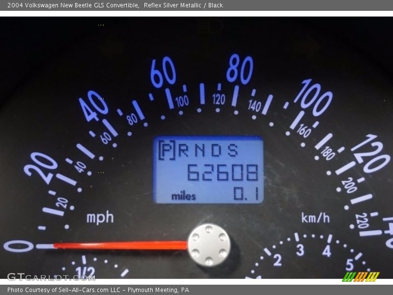 Reflex Silver Metallic / Black 2004 Volkswagen New Beetle GLS Convertible