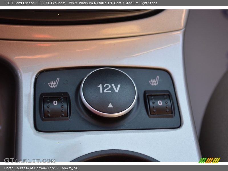 White Platinum Metallic Tri-Coat / Medium Light Stone 2013 Ford Escape SEL 1.6L EcoBoost