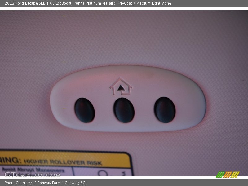 White Platinum Metallic Tri-Coat / Medium Light Stone 2013 Ford Escape SEL 1.6L EcoBoost