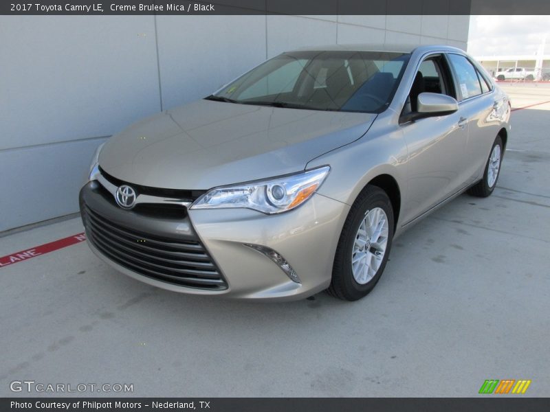 Creme Brulee Mica / Black 2017 Toyota Camry LE
