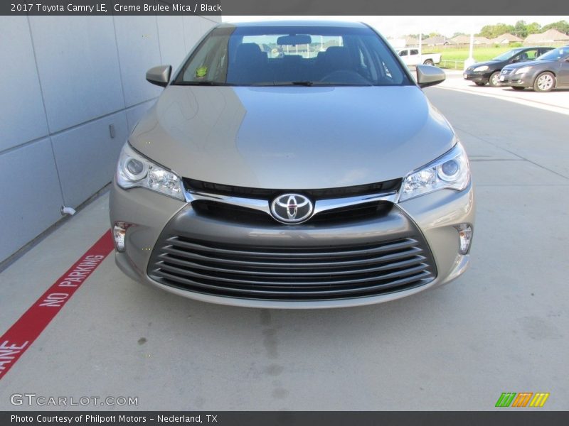 Creme Brulee Mica / Black 2017 Toyota Camry LE