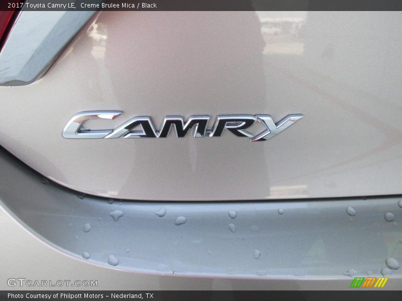 Creme Brulee Mica / Black 2017 Toyota Camry LE