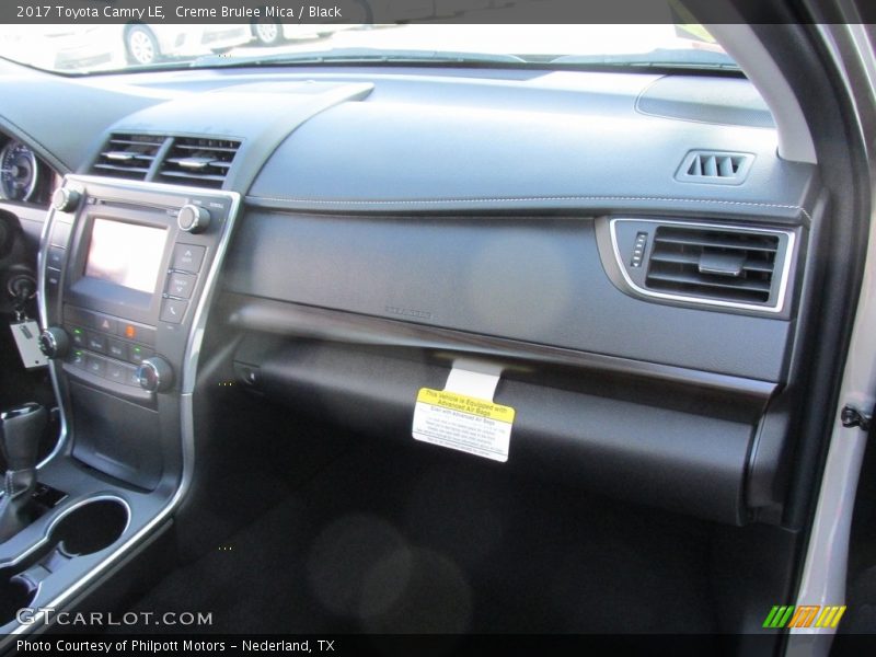 Creme Brulee Mica / Black 2017 Toyota Camry LE