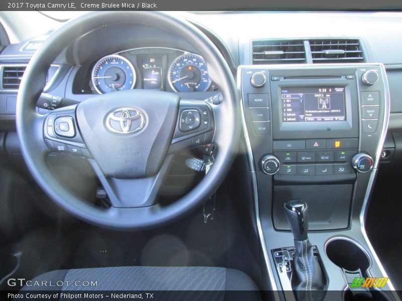 Creme Brulee Mica / Black 2017 Toyota Camry LE