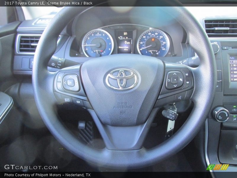 Creme Brulee Mica / Black 2017 Toyota Camry LE