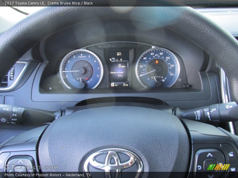 Creme Brulee Mica / Black 2017 Toyota Camry LE