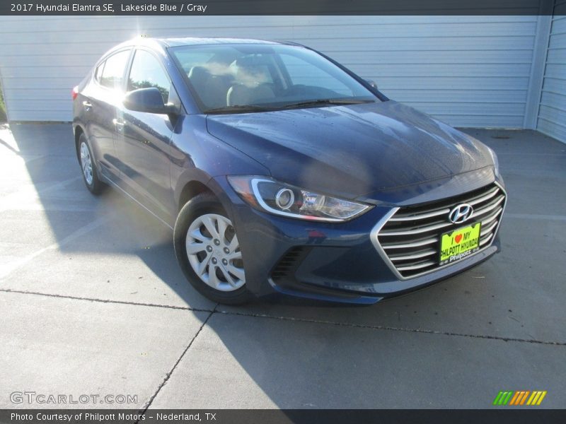 Lakeside Blue / Gray 2017 Hyundai Elantra SE