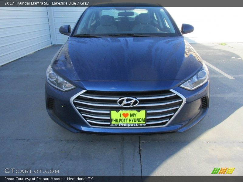 Lakeside Blue / Gray 2017 Hyundai Elantra SE