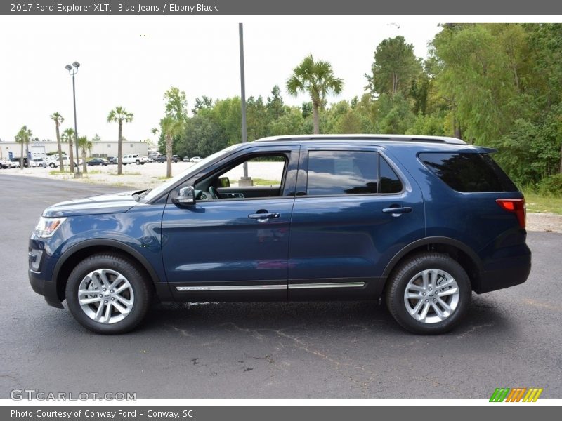 Blue Jeans / Ebony Black 2017 Ford Explorer XLT