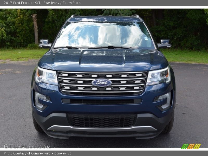 Blue Jeans / Ebony Black 2017 Ford Explorer XLT