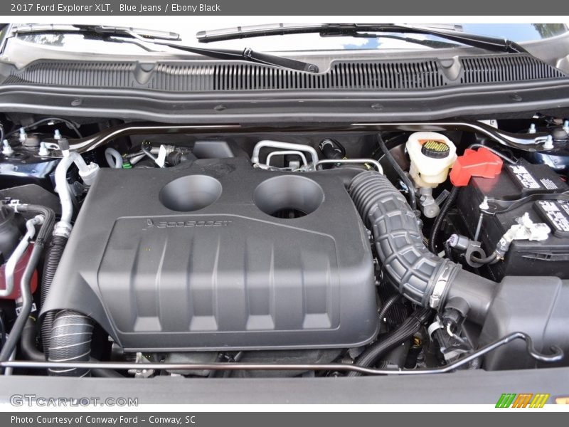 Blue Jeans / Ebony Black 2017 Ford Explorer XLT