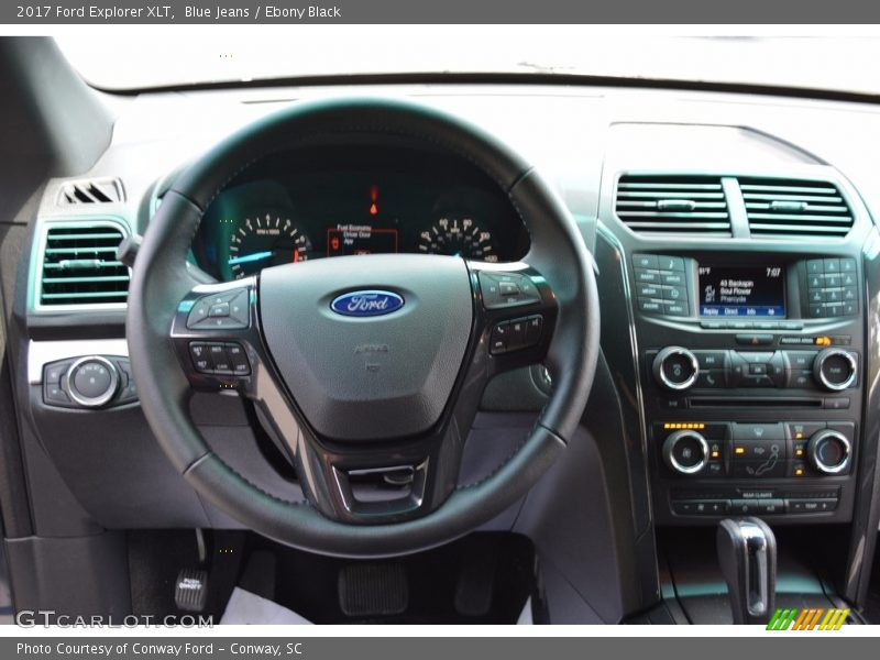 Blue Jeans / Ebony Black 2017 Ford Explorer XLT