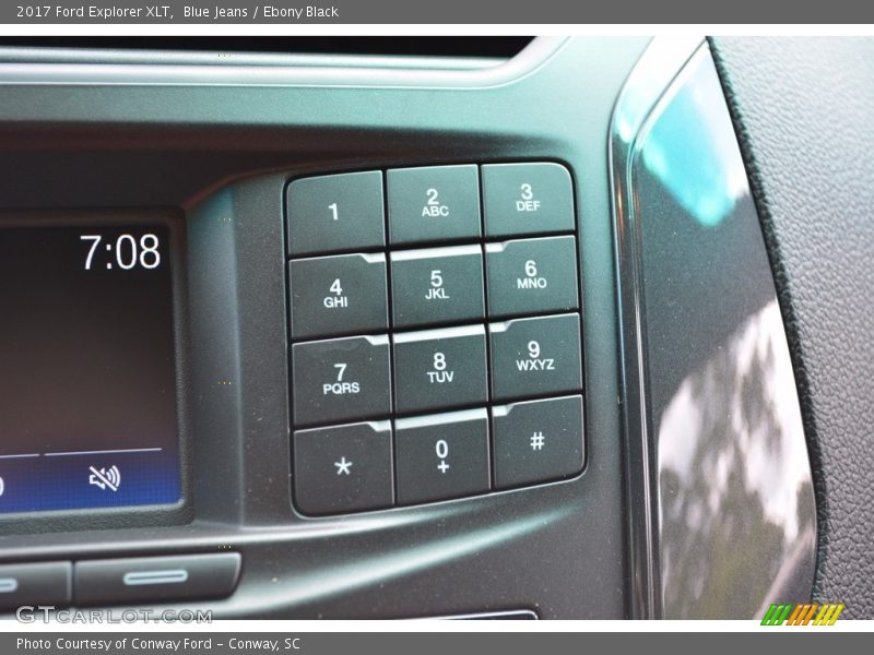 Blue Jeans / Ebony Black 2017 Ford Explorer XLT
