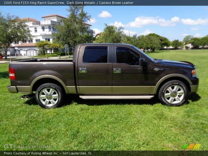 Dark Stone Metallic / Castano Brown Leather 2005 Ford F150 King Ranch SuperCrew