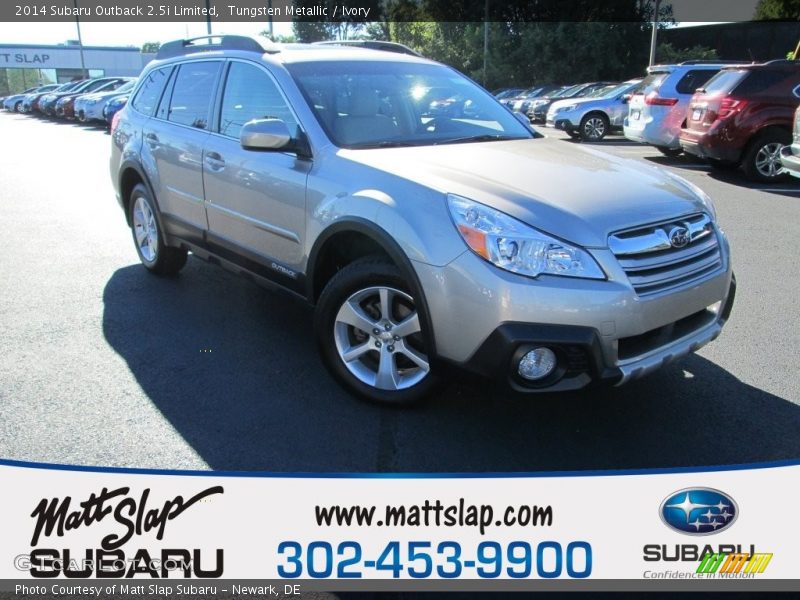 Tungsten Metallic / Ivory 2014 Subaru Outback 2.5i Limited