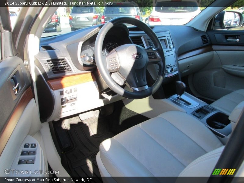 Tungsten Metallic / Ivory 2014 Subaru Outback 2.5i Limited