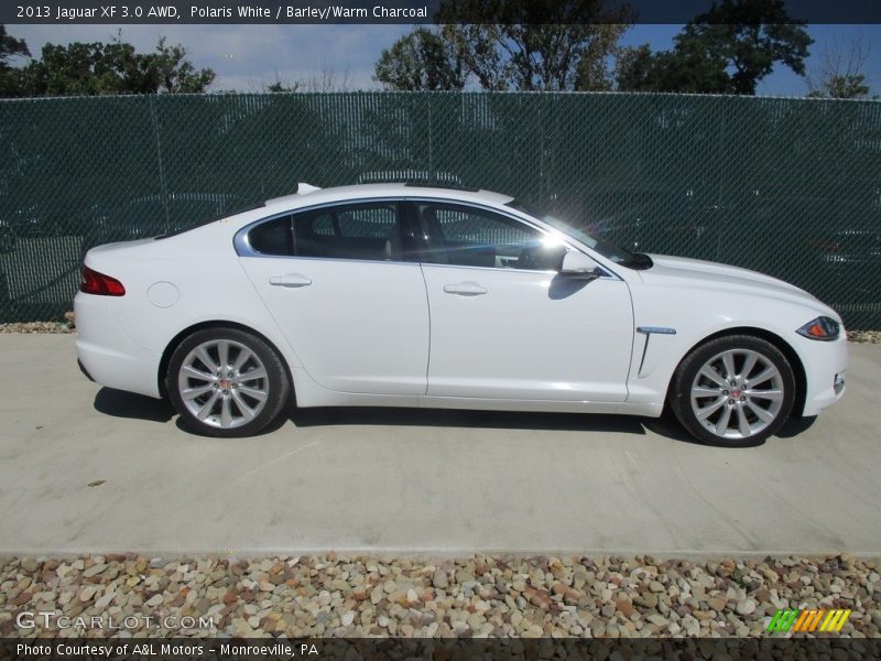 Polaris White / Barley/Warm Charcoal 2013 Jaguar XF 3.0 AWD
