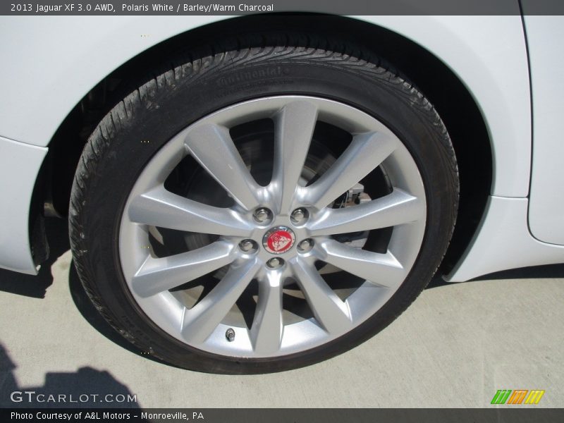 Polaris White / Barley/Warm Charcoal 2013 Jaguar XF 3.0 AWD