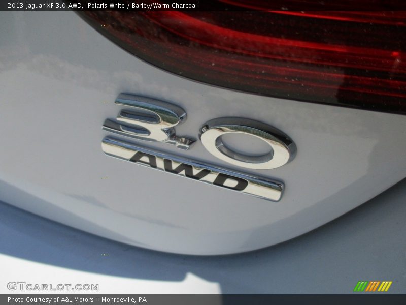 Polaris White / Barley/Warm Charcoal 2013 Jaguar XF 3.0 AWD