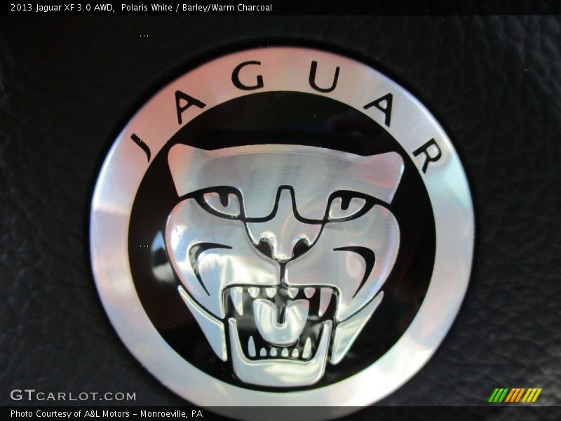 Polaris White / Barley/Warm Charcoal 2013 Jaguar XF 3.0 AWD