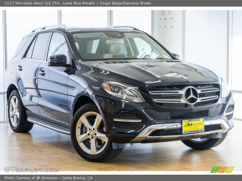 Lunar Blue Metallic / Ginger Beige/Espresso Brown 2017 Mercedes-Benz GLE 350