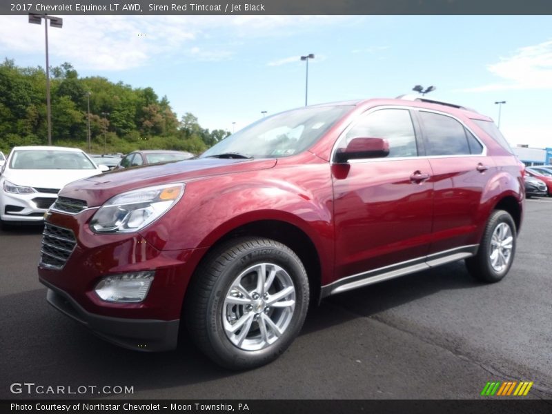 Siren Red Tintcoat / Jet Black 2017 Chevrolet Equinox LT AWD