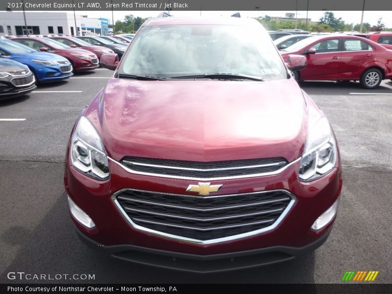 Siren Red Tintcoat / Jet Black 2017 Chevrolet Equinox LT AWD