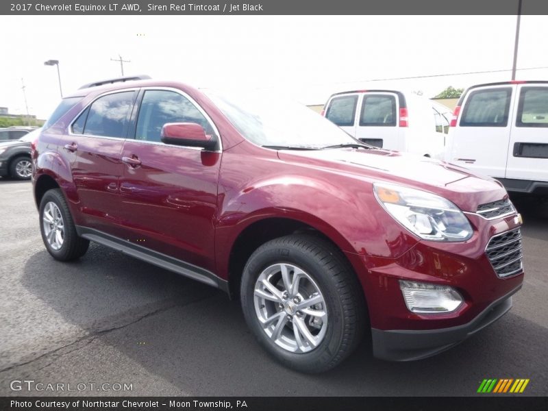 Siren Red Tintcoat / Jet Black 2017 Chevrolet Equinox LT AWD