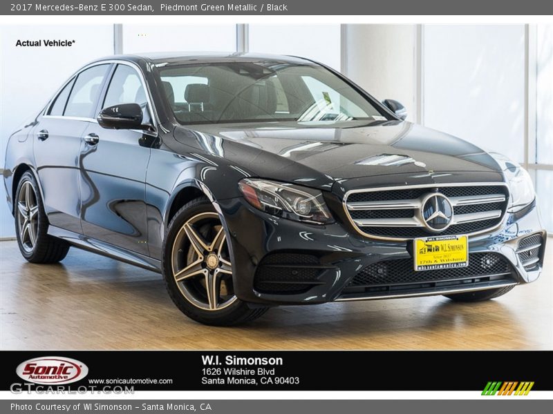 Piedmont Green Metallic / Black 2017 Mercedes-Benz E 300 Sedan
