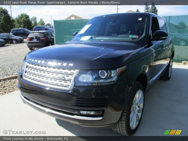 Santorini Black Metallic / Ebony/Ebony 2016 Land Rover Range Rover Supercharged