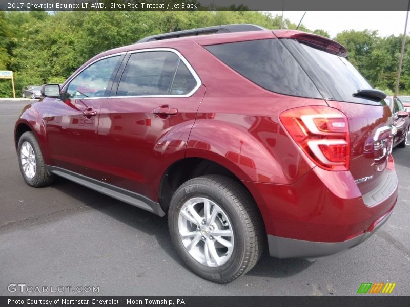 Siren Red Tintcoat / Jet Black 2017 Chevrolet Equinox LT AWD