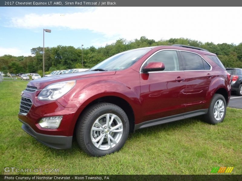 Siren Red Tintcoat / Jet Black 2017 Chevrolet Equinox LT AWD