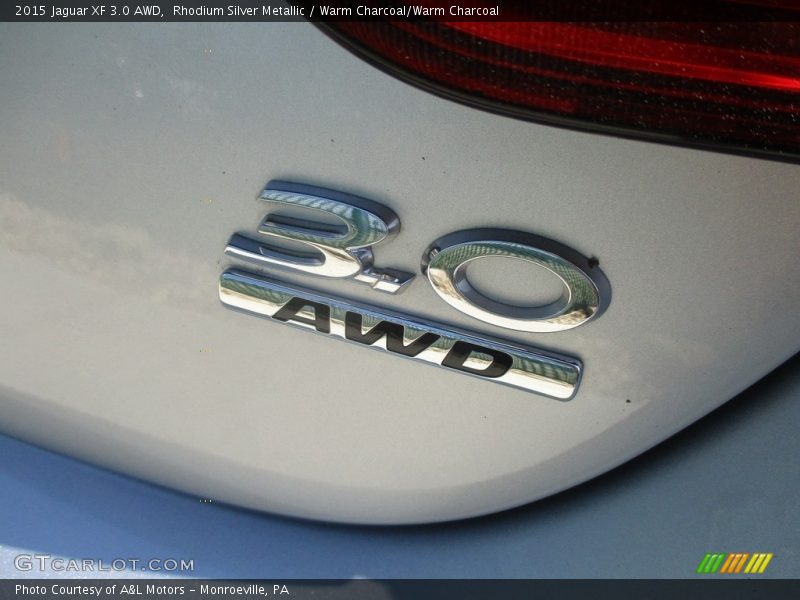 Rhodium Silver Metallic / Warm Charcoal/Warm Charcoal 2015 Jaguar XF 3.0 AWD