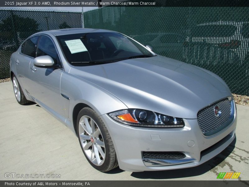 Rhodium Silver Metallic / Warm Charcoal/Warm Charcoal 2015 Jaguar XF 3.0 AWD