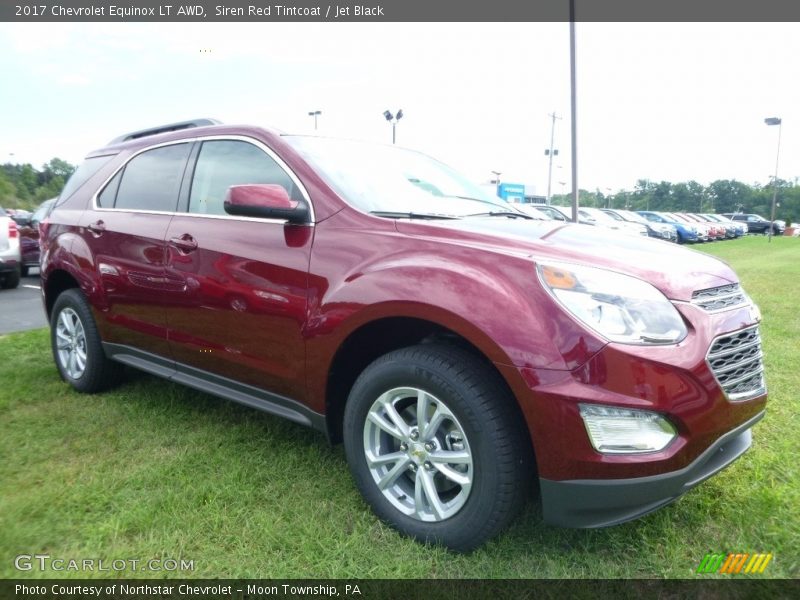 Siren Red Tintcoat / Jet Black 2017 Chevrolet Equinox LT AWD