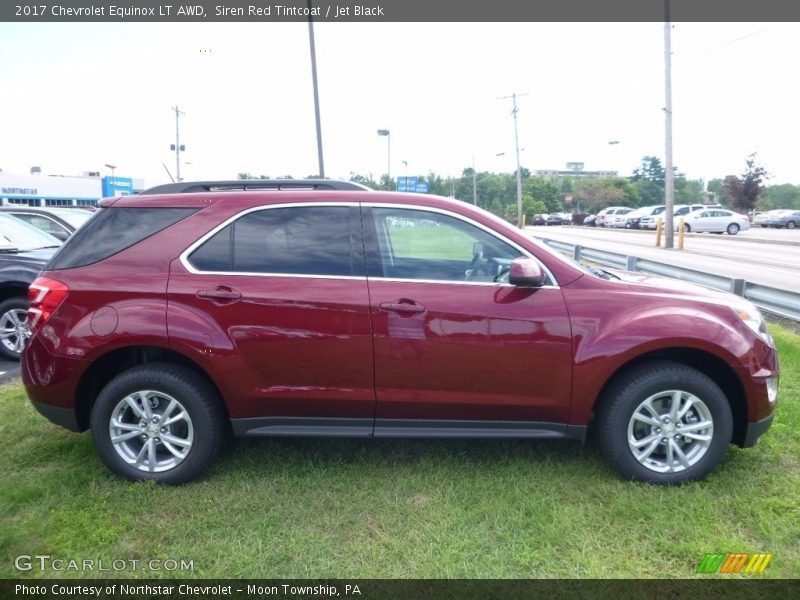 Siren Red Tintcoat / Jet Black 2017 Chevrolet Equinox LT AWD