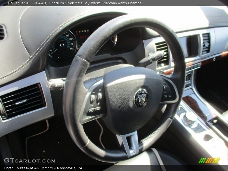 Rhodium Silver Metallic / Warm Charcoal/Warm Charcoal 2015 Jaguar XF 3.0 AWD