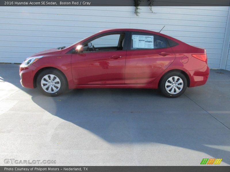 Boston Red / Gray 2016 Hyundai Accent SE Sedan